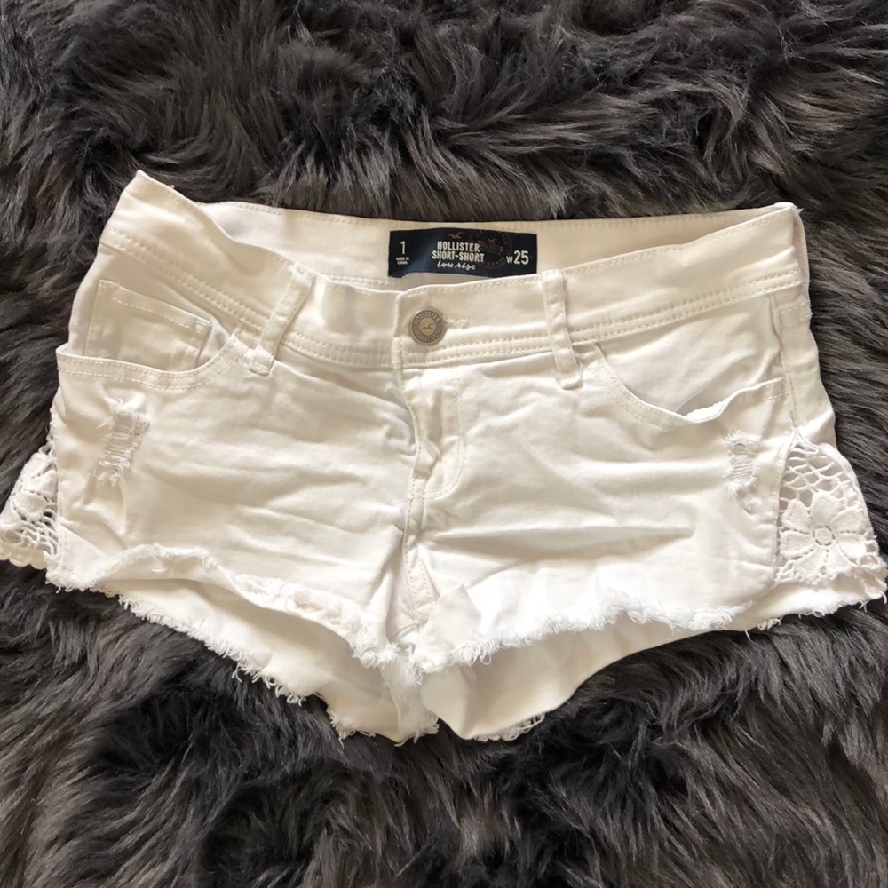 Hollister White Lace Shorts